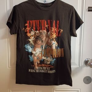 2/$10 Brown Grunge Eternal Angels Graphic Tee Size Small